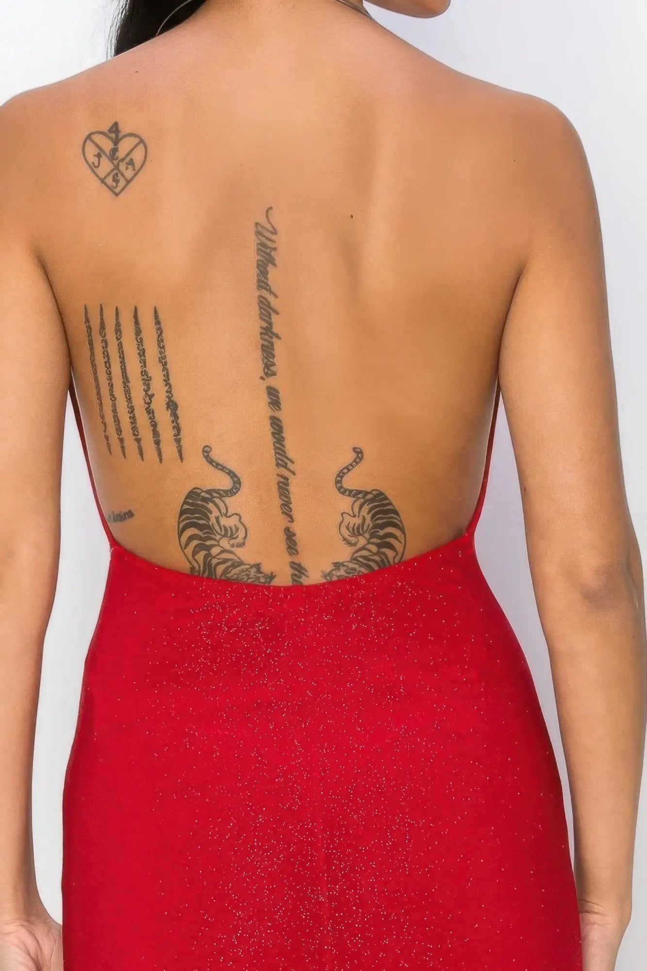 Halter Necklace Trim Long Dress Bargain Buzz