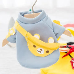 Cartoon Dog Clothes Cute Bow Tie Satchel Pet Clothing for Small Dogs Bargain Buzz