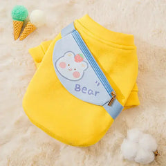 Cartoon Dog Clothes Cute Bow Tie Satchel Pet Clothing for Small Dogs Bargain Buzz