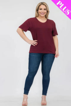 Plus Size Basic Short Sleeve T-shirt Bargain Buzz